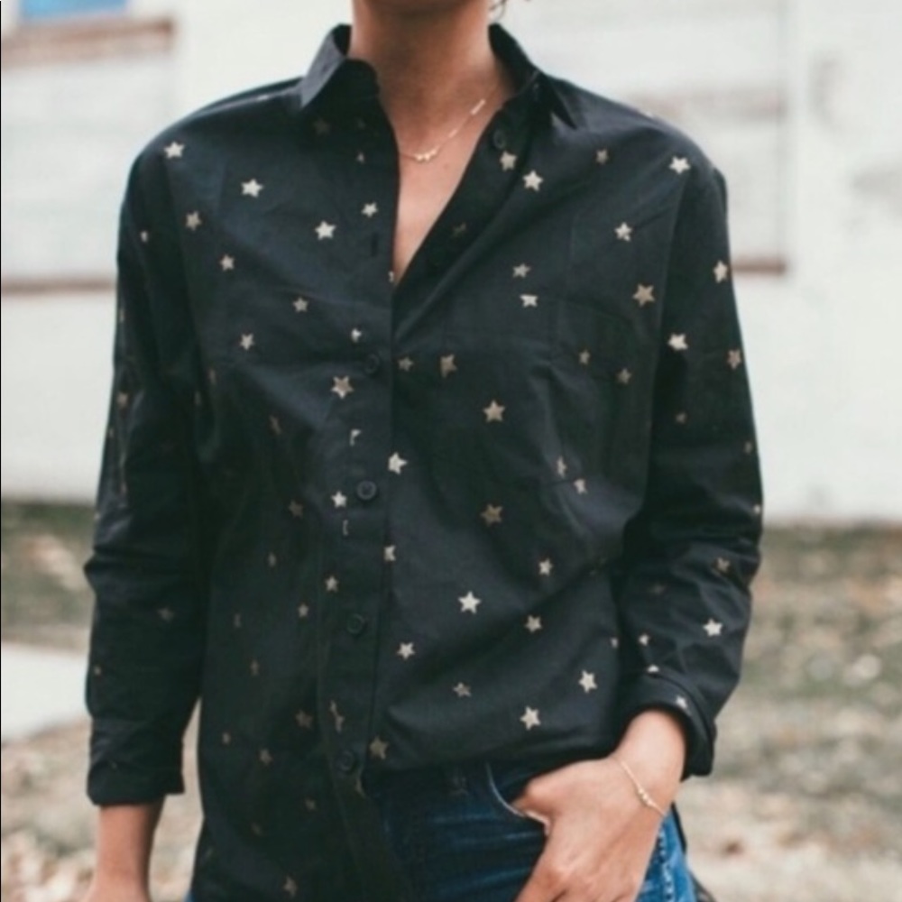 Madewell star button up shirt